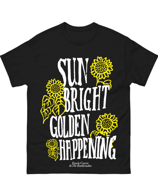Sun Bright Golden Happening Black Tshirt